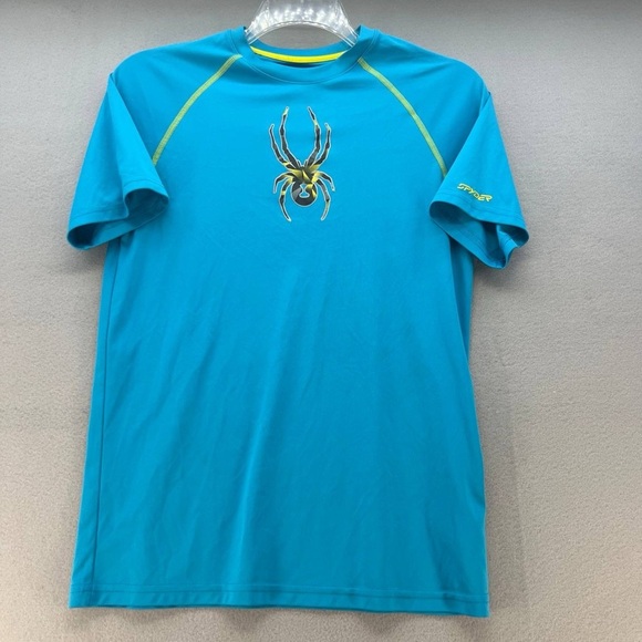 Spyder Boys Swim T-shirt Rash guard Light Blue Boys Size XL Great Condition - Picture 1 of 10